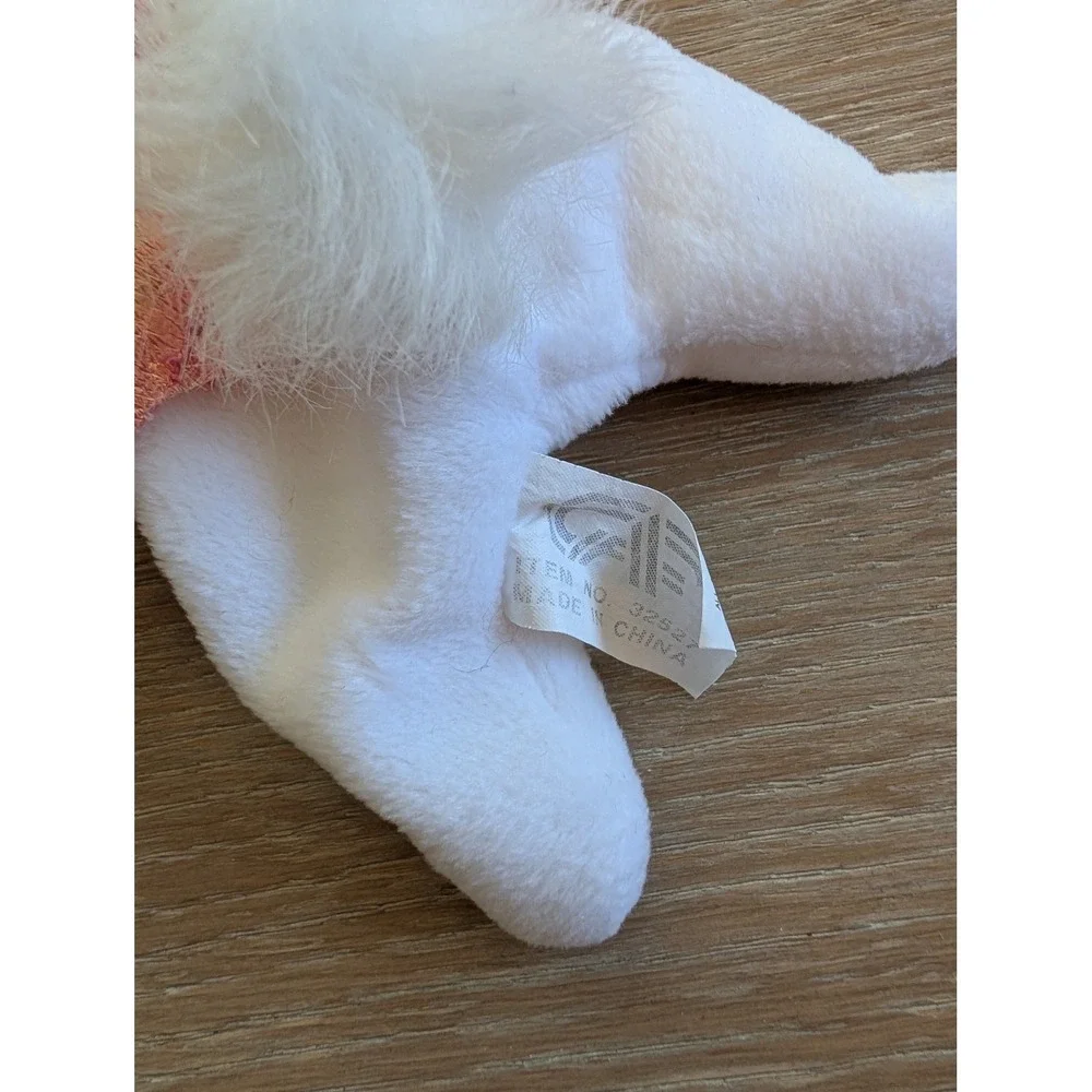 White‎ Pegasus Beanie Plush Iridescent Pink Wings Unicorn Horse Nursery Fantasy